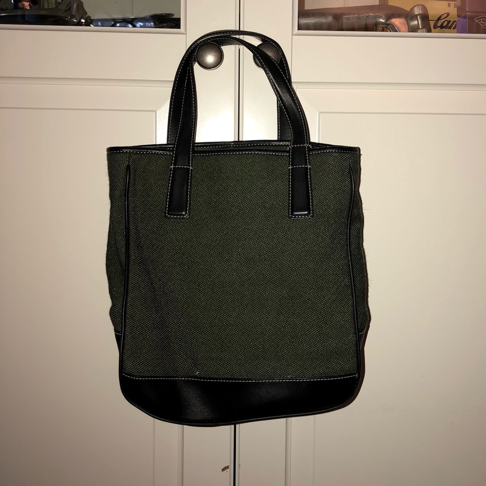 🔆 Coach ~ Vintage Green English Wool Tote 👜